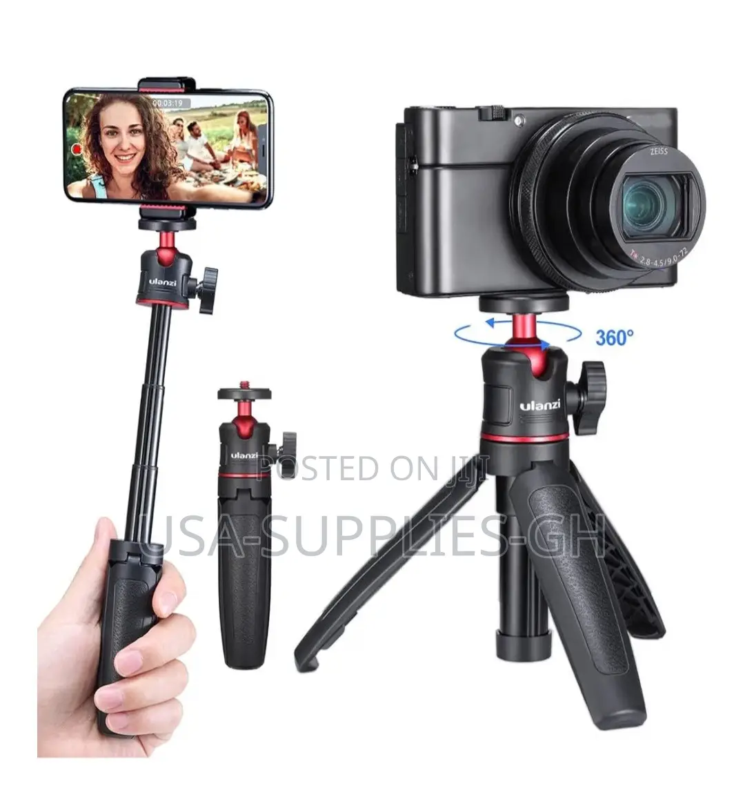 ULANZI MT-08 Mini Extension Pole Tripod for Camera and Phones From Usa