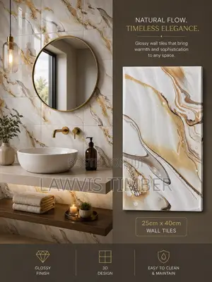 25x40cm Golden River Onyx Glossy Marble Wall Tiles