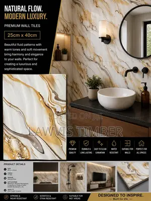 25x40cm Golden River Onyx Glossy Marble Wall Tiles