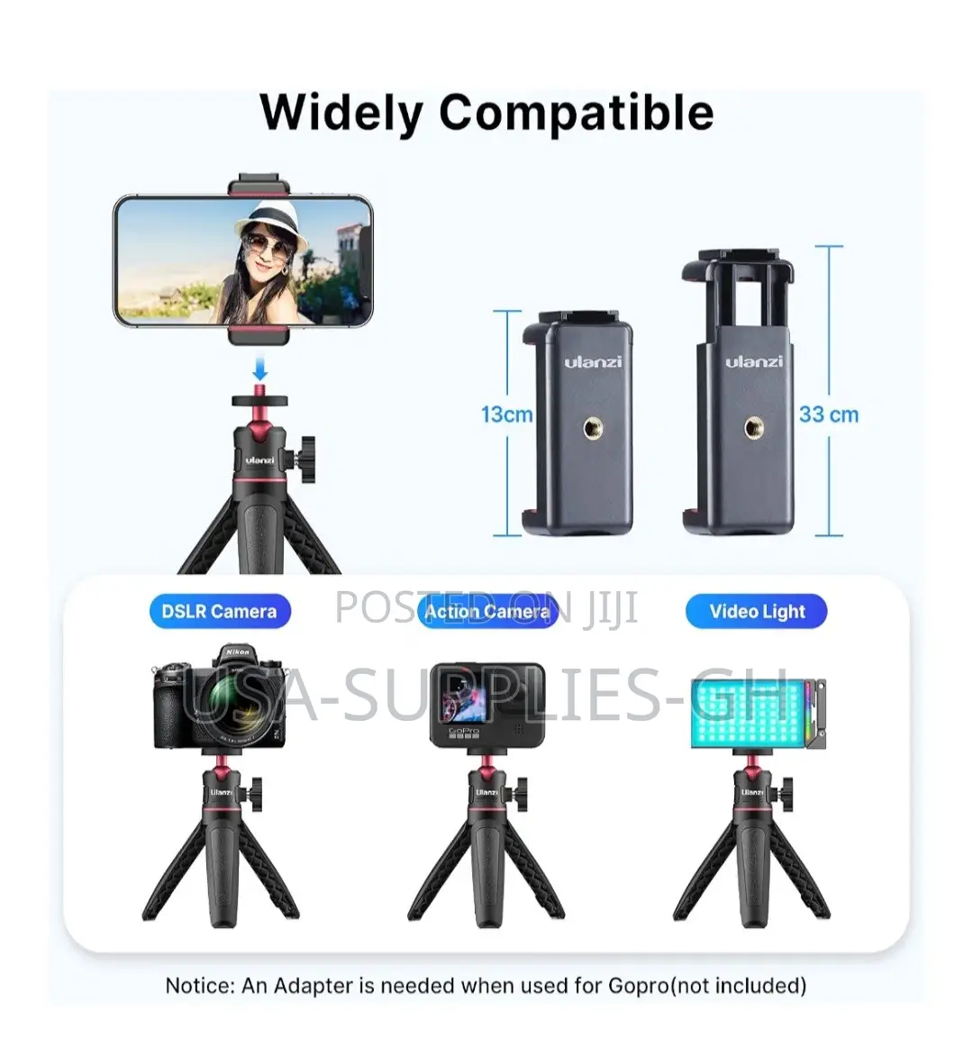 ULANZI MT-08 Mini Extension Pole Tripod for Camera and Phones From Usa