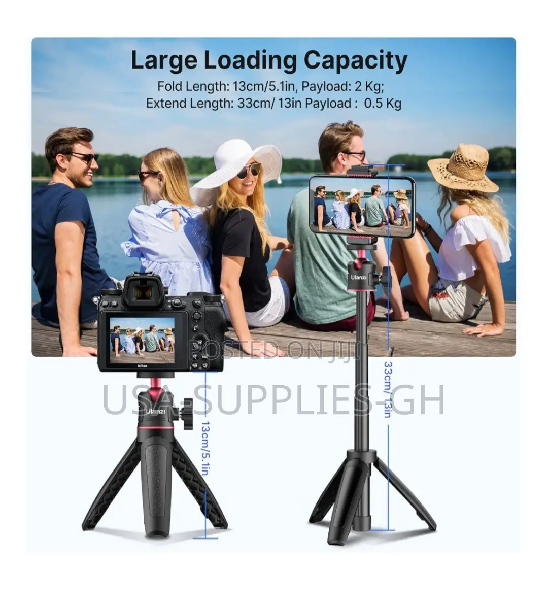 ULANZI MT-08 Mini Extension Pole Tripod for Camera and Phones From Usa