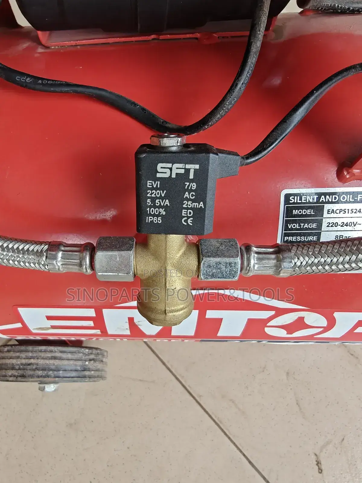 EMTOP EACPS15243 24L Silent Oil-Free Air Compressor 1.5HP