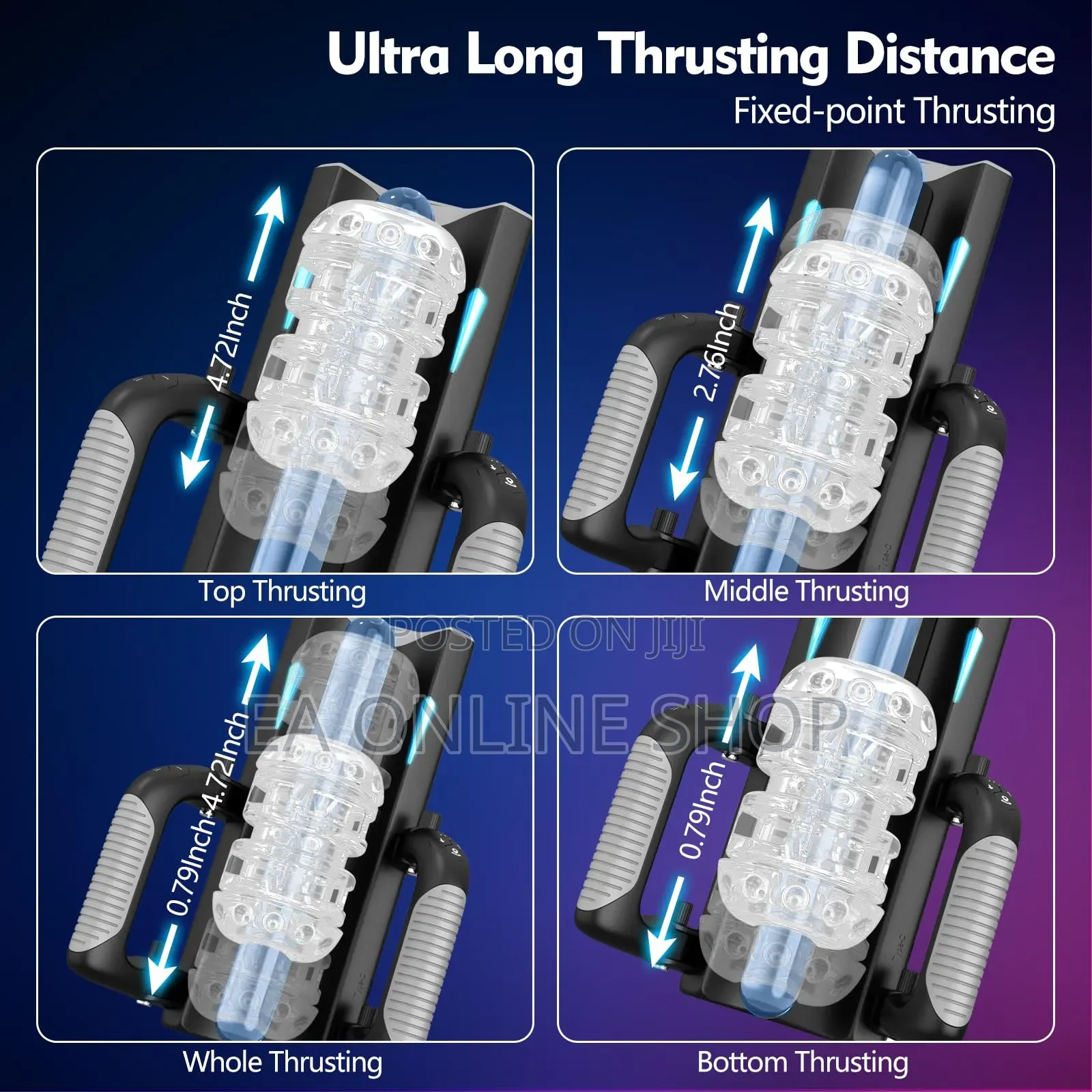 12CM Stroking Up Down Movement Vibrating Rotating Men Sex Toy Machine