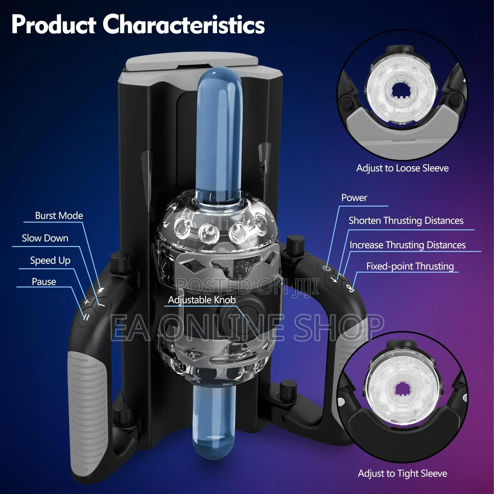 12CM Stroking Up Down Movement Vibrating Rotating Men Sex Toy Machine