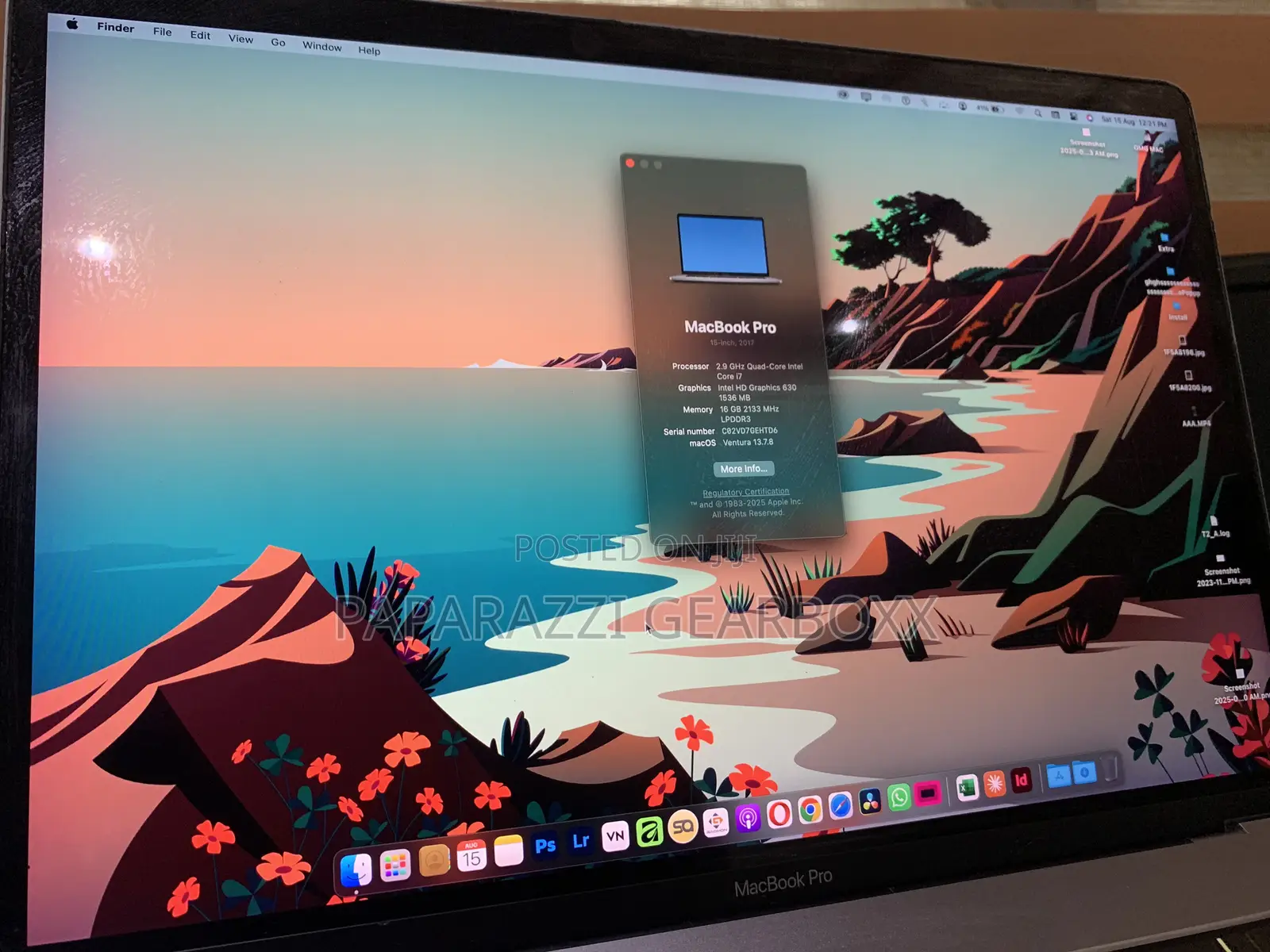Laptop Apple MacBook Pro 16GB Intel Core i7 SSD 512GB
