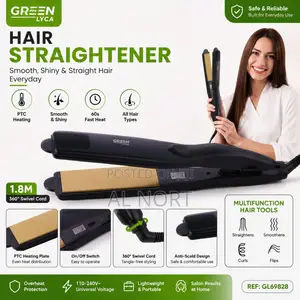 Green Lyca GL69828 Hair Straightener – Black Gold – 1.8M Cord