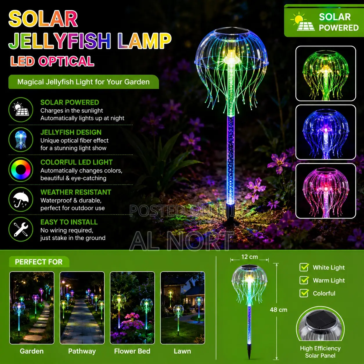 Solar Jellyfish Lamp – LED Optical Color-Changing Garden Light