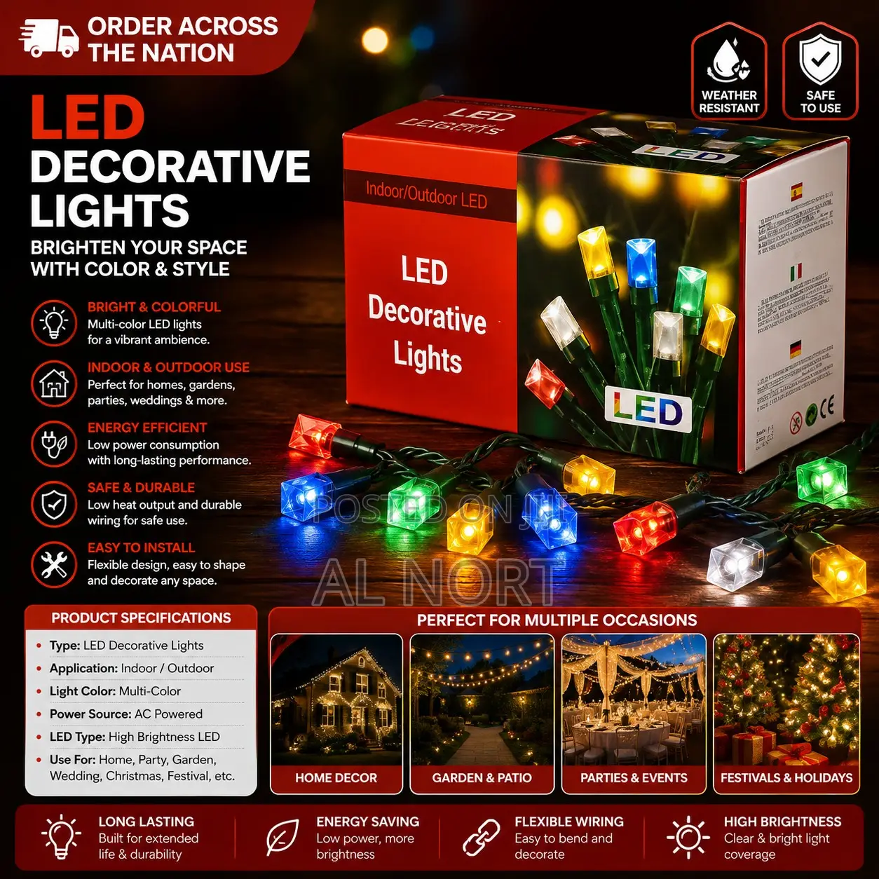 LED Decorative Lights – Multicolor – Indoor/Outdoor