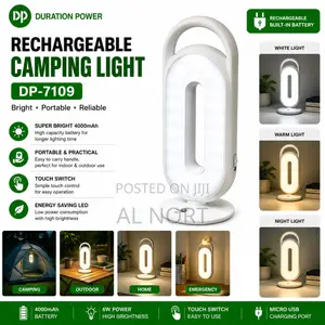Power DP-7109 Rechargeable LED Camping Light – White – 4000mAh