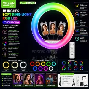 Green Lyca 18-Inch RGB LED Soft Ring Light – GL69841