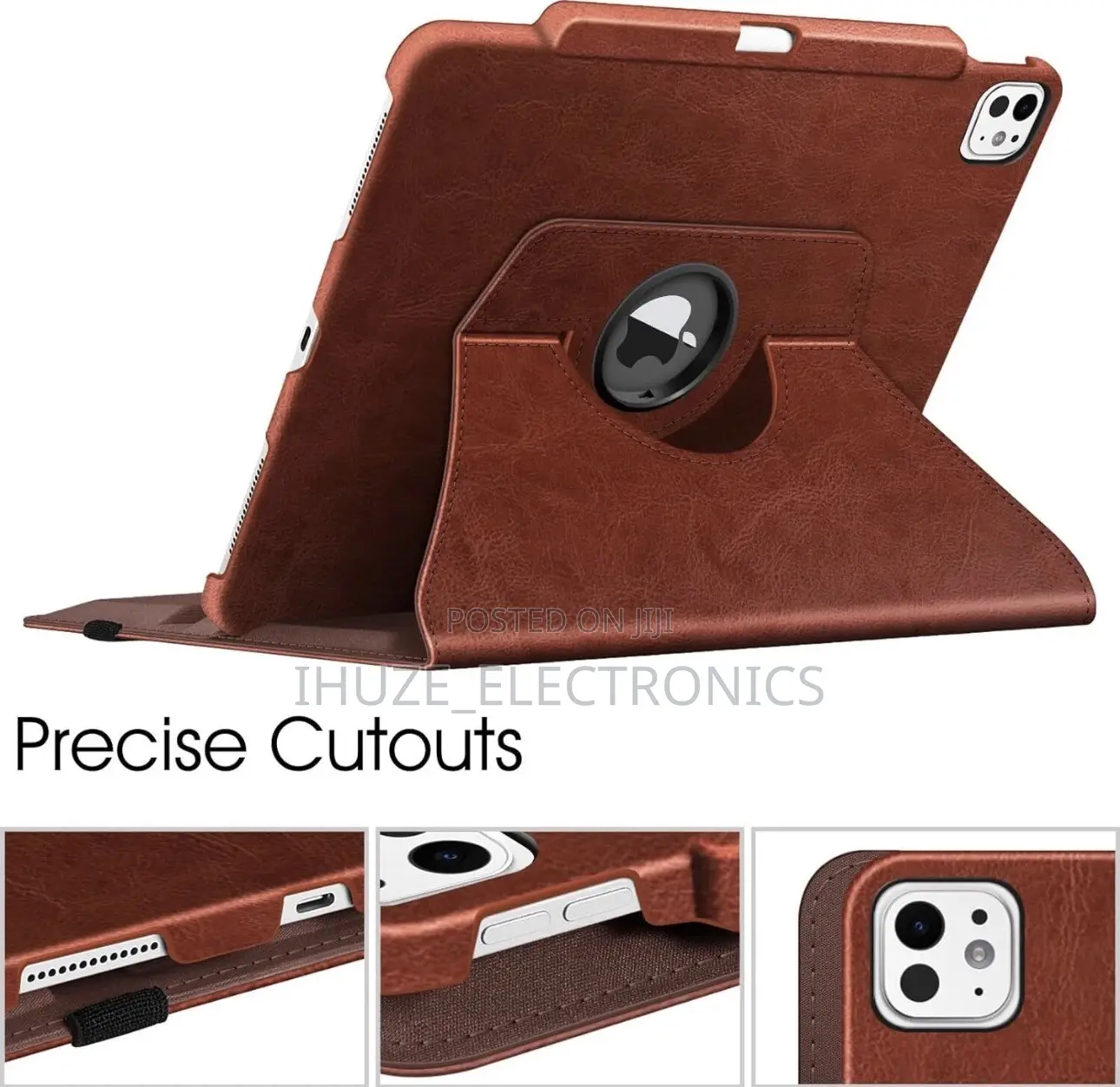 Rotating Leather Case for iPad Pro 13inch (M4/M5) With Pencil Holder
