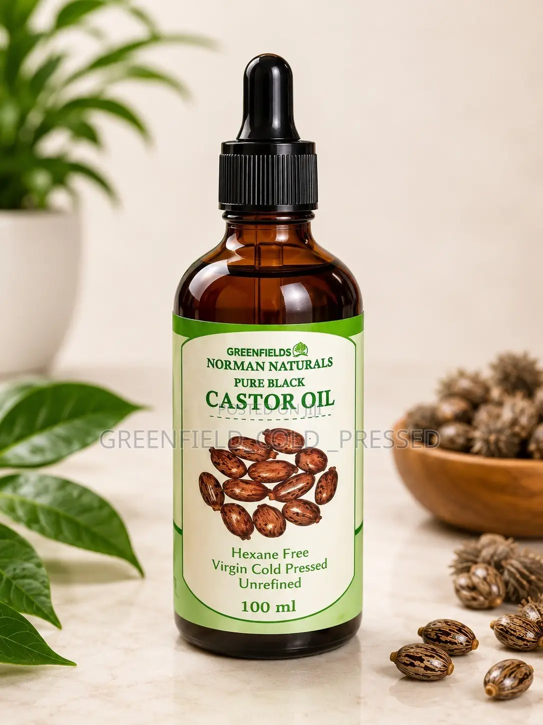 Cold Pressed Castor Oil 100ml Glass Dropper