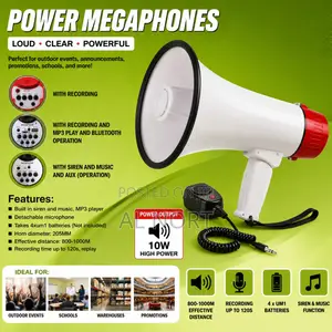 Power Megaphone – Recording – MP3 – Bluetooth
