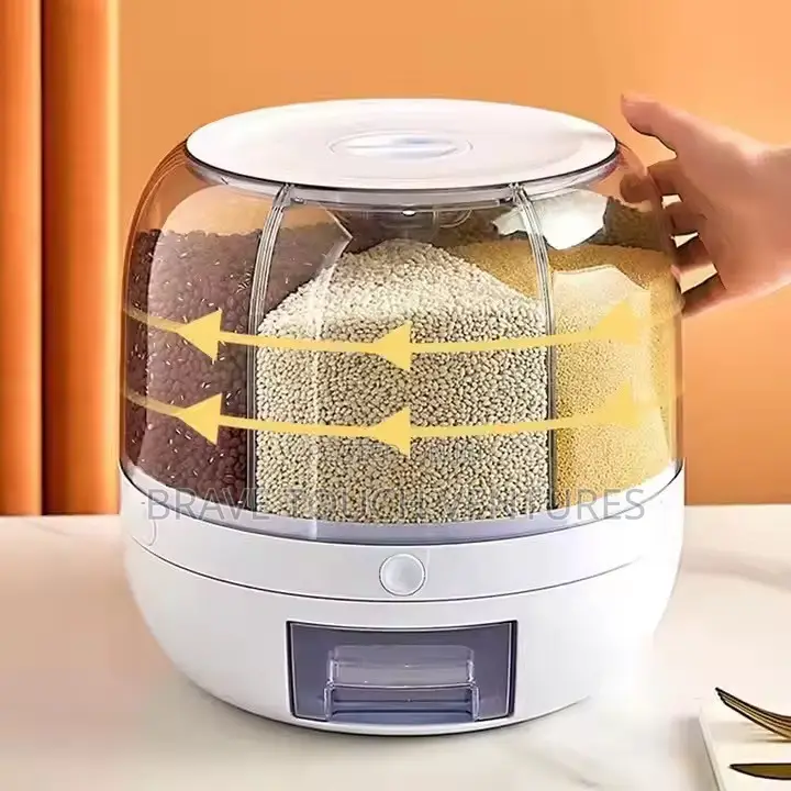 360 Rotating Grain Cereal Dispenser Container