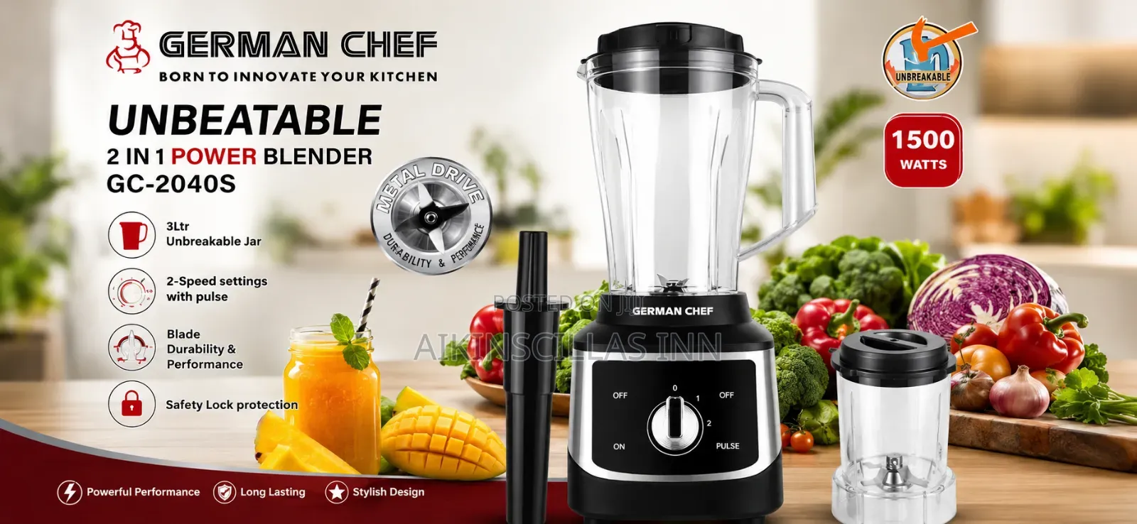 German Chef 2in1 Blender