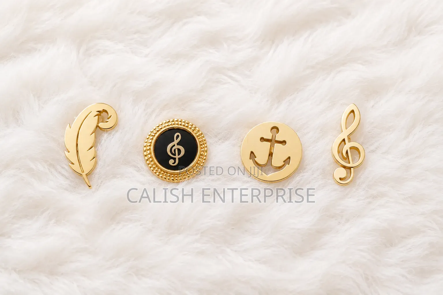 Premium 4-Piece Gold Lapel Pin Set – Elegant Stylish