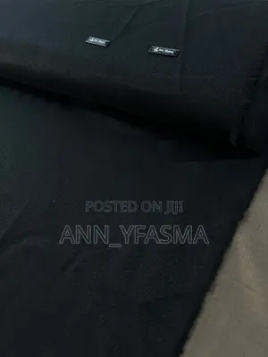 Black Wool Fleece or Brushed Fleece / Cashmere-Blend Coating Fabric