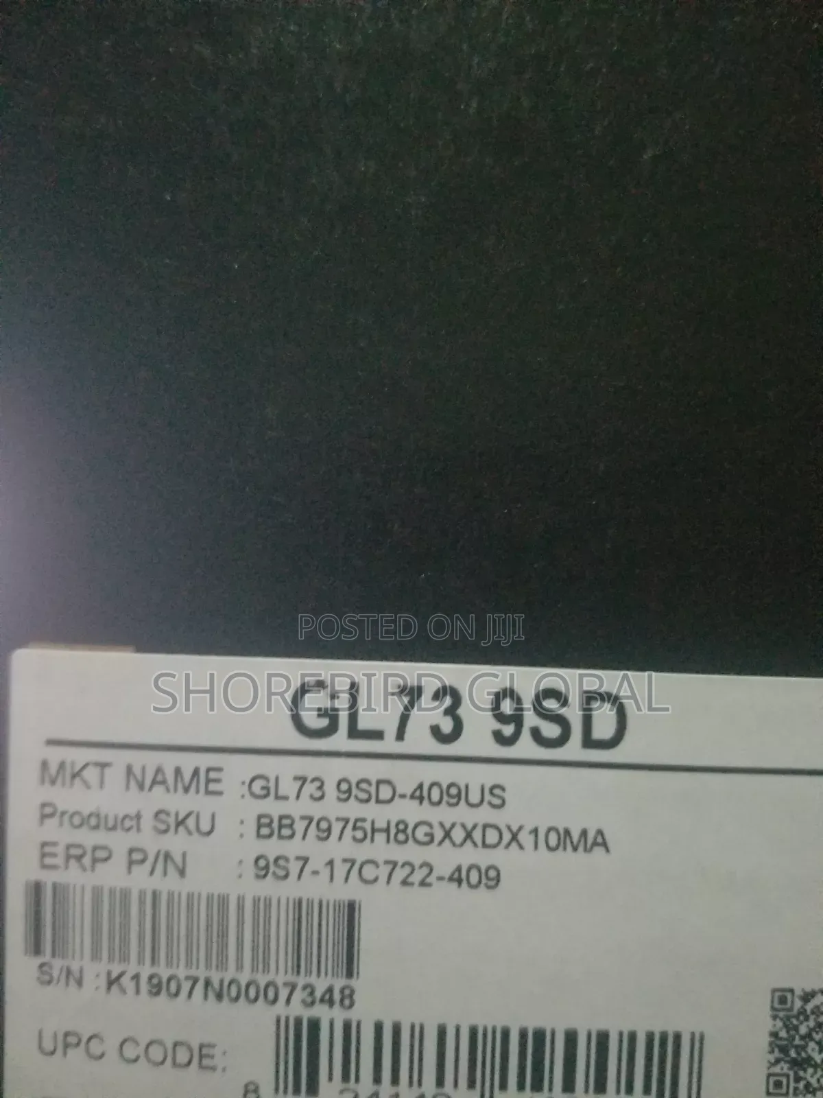 Laptop MSI GL73 8RC 16GB Intel Core i7 HDD+SSD 2T