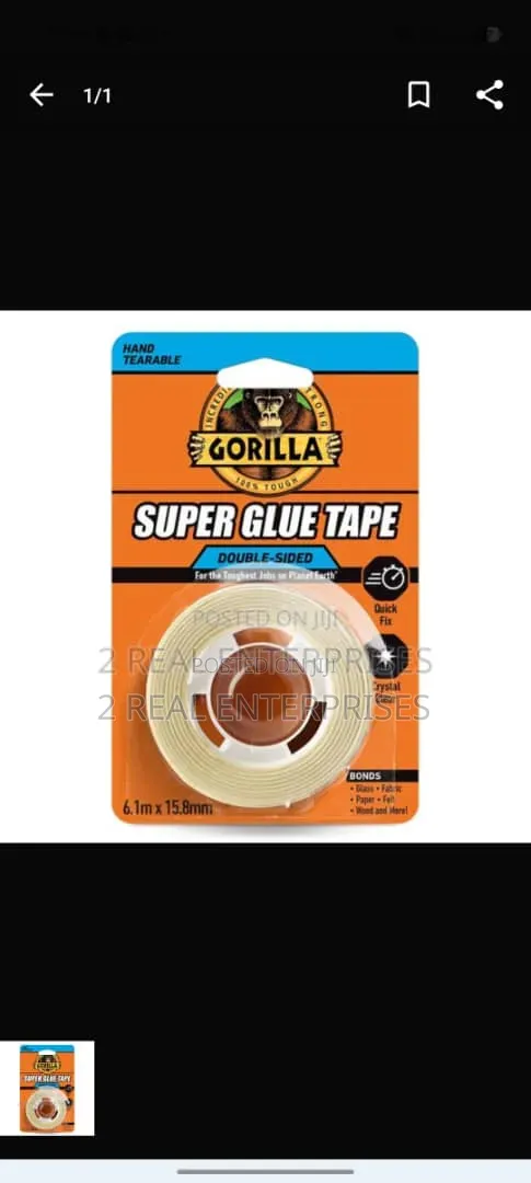 Gorilla Super Glue Double-Sided Tape