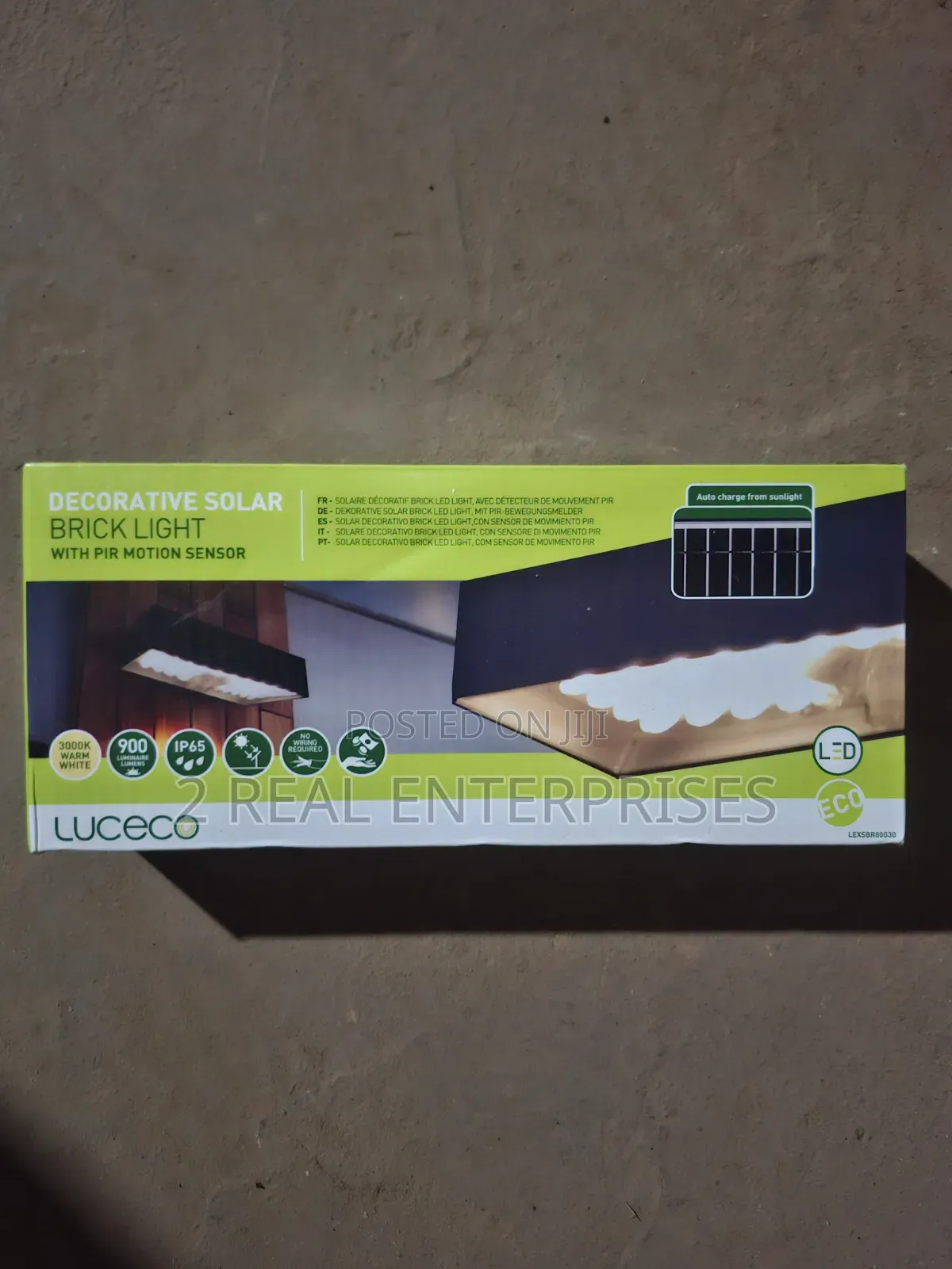 Luceco Decorative Solar Brick Light With PIR Motion Sensor LEXSBR0030