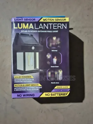 Luma Lantern Solar-Powered Outdoor Wall Light