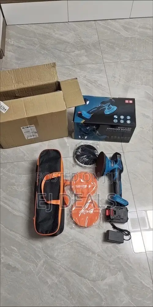 Car Polisher Machine Cordless With 2 Batteries and Accessories