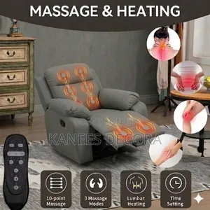 Single Electric Massaging and Heating Recliner Chair