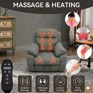 Single Electric Massaging and Heating Recliner Chair