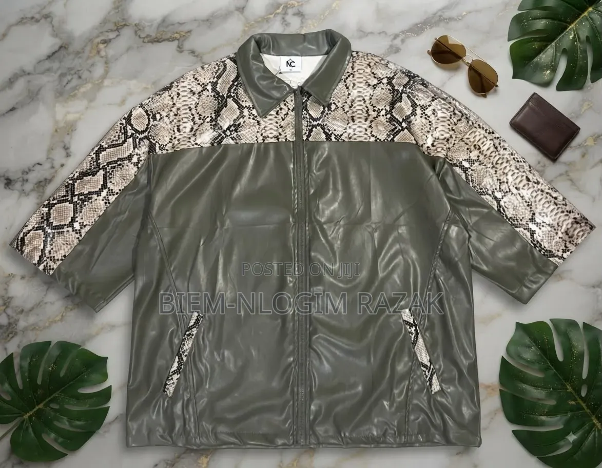 High Quality Axepeak N Leather Zip Up Shirt Available in Stock