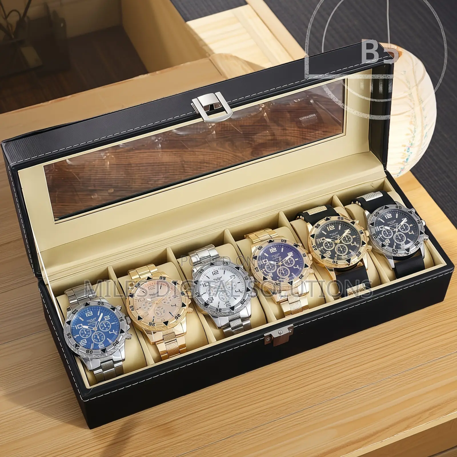 Luxury Men’s Wristwatch Set – 6 Pieces