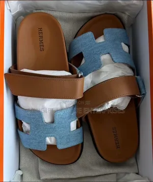 Hermes Slippers in Box With Gift Bag