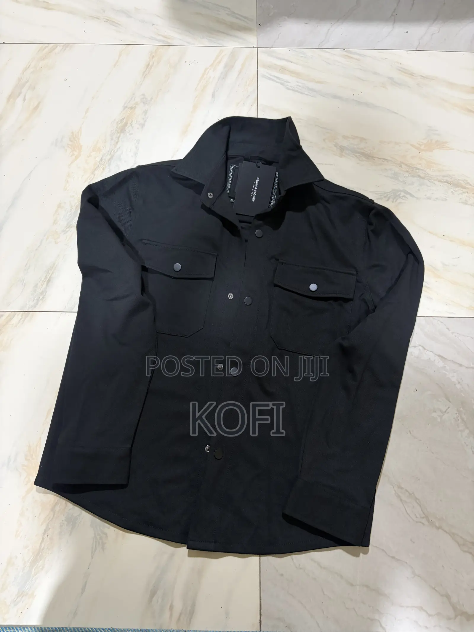 Classic Black Denim Shirt