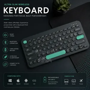 7lnch Wireless Bluetooth Keyboard for Phone and Tablet