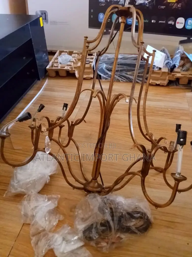 8-Light Antique Bronze Scroll Chandelier | Luxury Classic Design