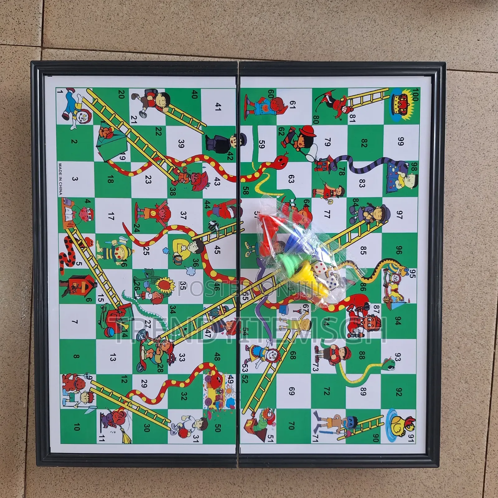 Snake Ladders Educational Board Game