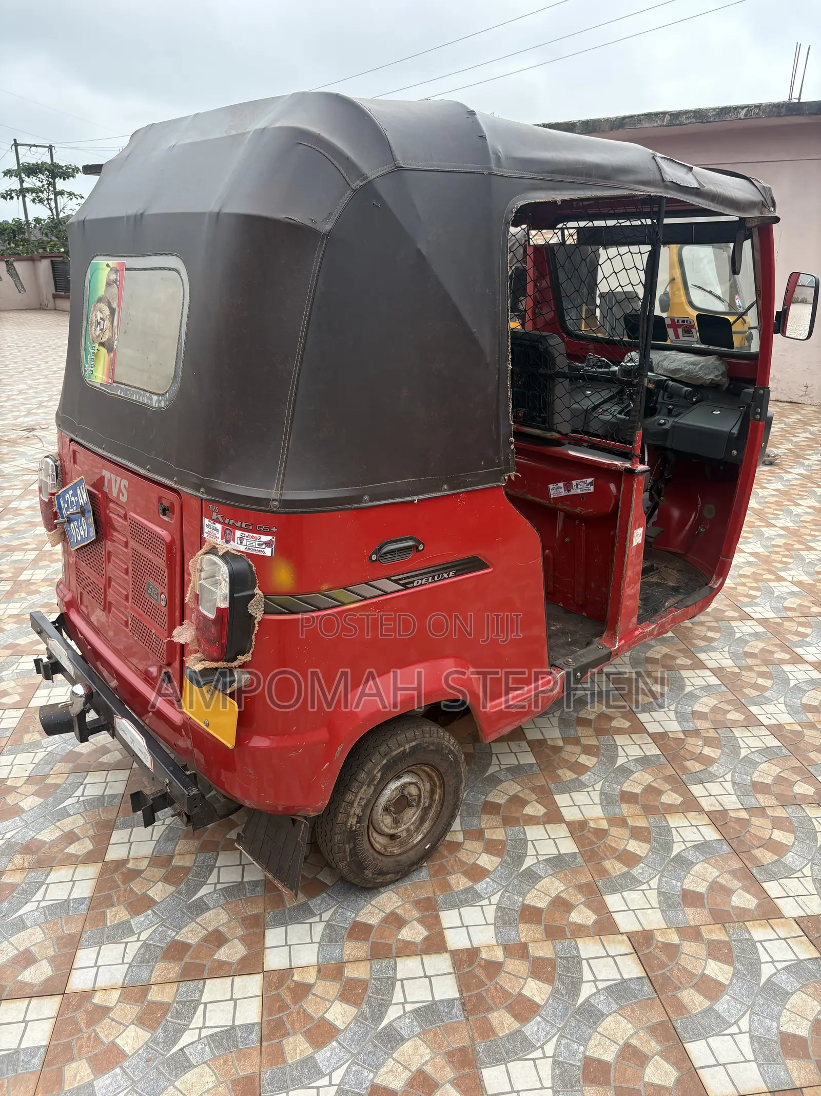 TVS King Deluxe Plus iTouch Start 2025 Red
