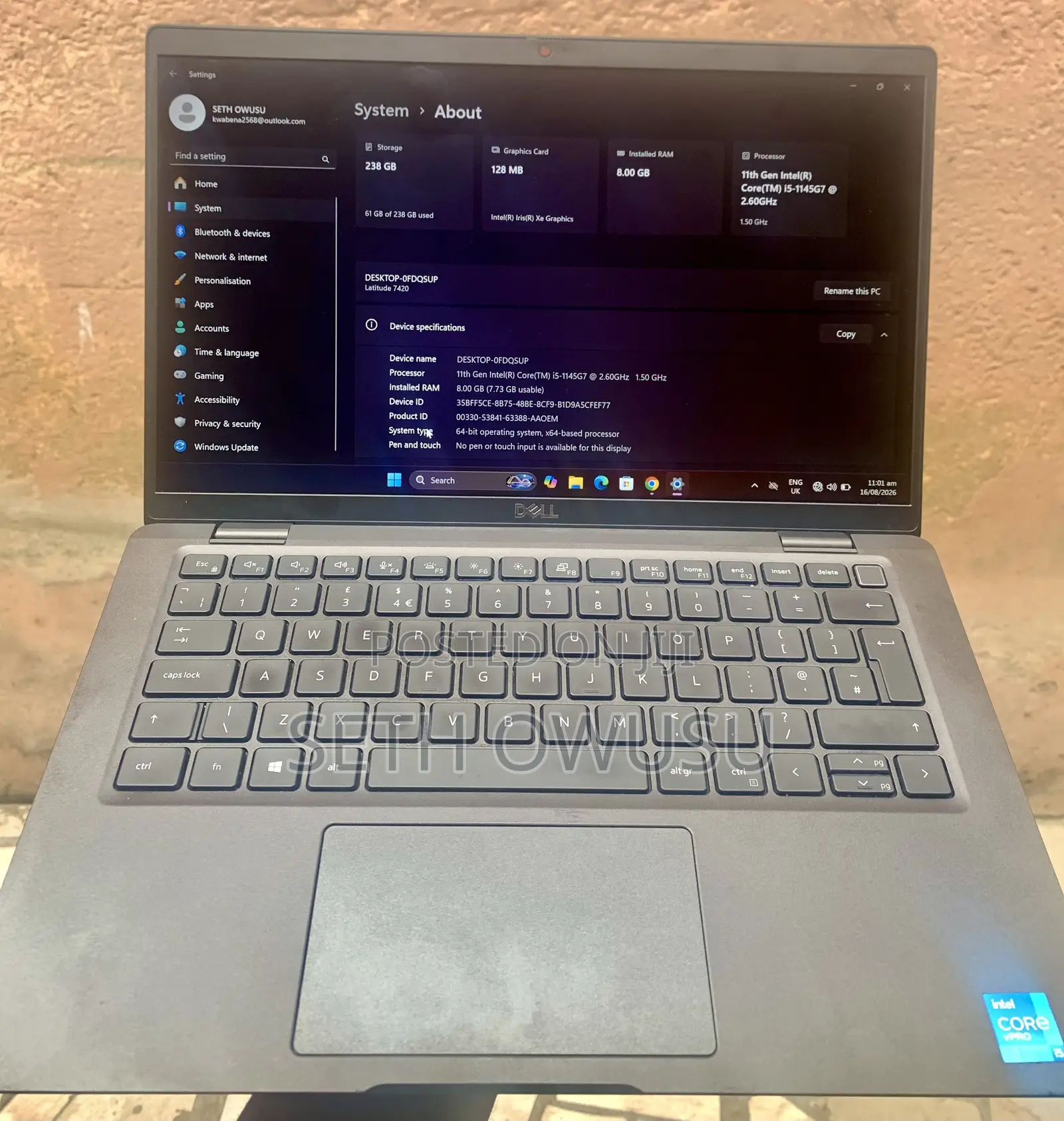 Laptop Dell Latitude 7420 8GB Intel Core i5 SSD 256GB
