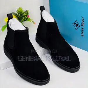 Steve Riots Black Suede Chelsea Boot