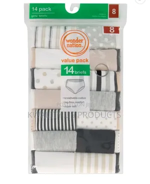 Wonder Nation Girls Cotton Briefs - 14 Pack - 14-16 Years