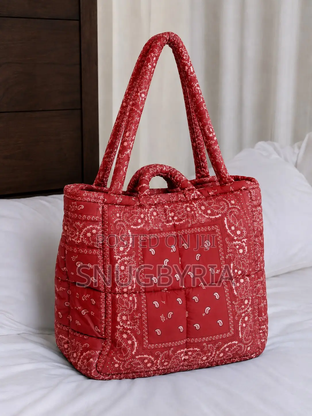 Women Bag -Large Tote Bag. Skyblue and Pink