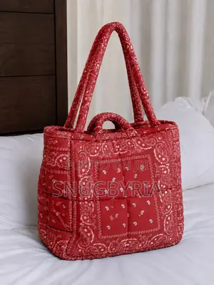 Women Bag -Large Tote Bag. Skyblue and Pink