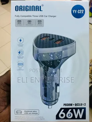 Original" YY-C22 Fully Compatible Three USB Car Charger.