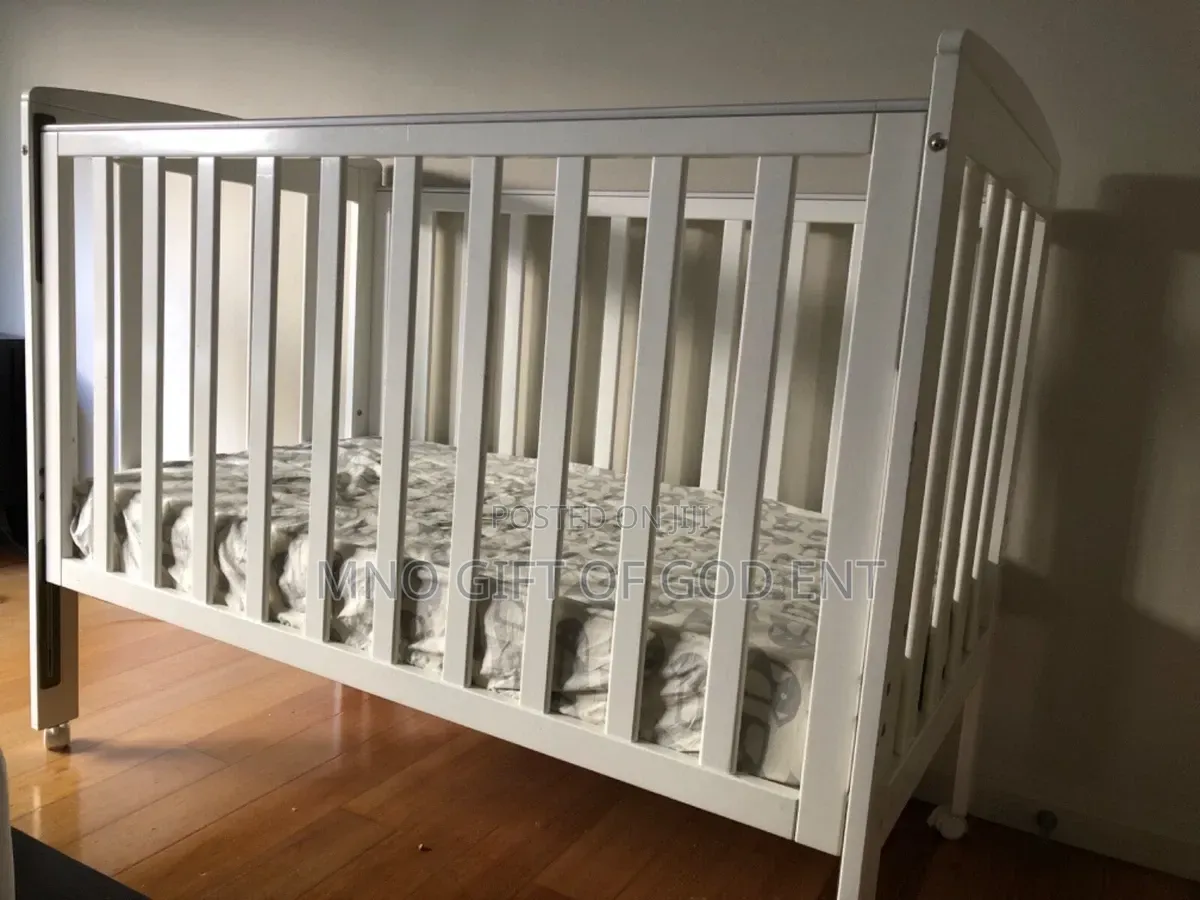 Childcare Bristol Cot +Mattress Package White From U. S.