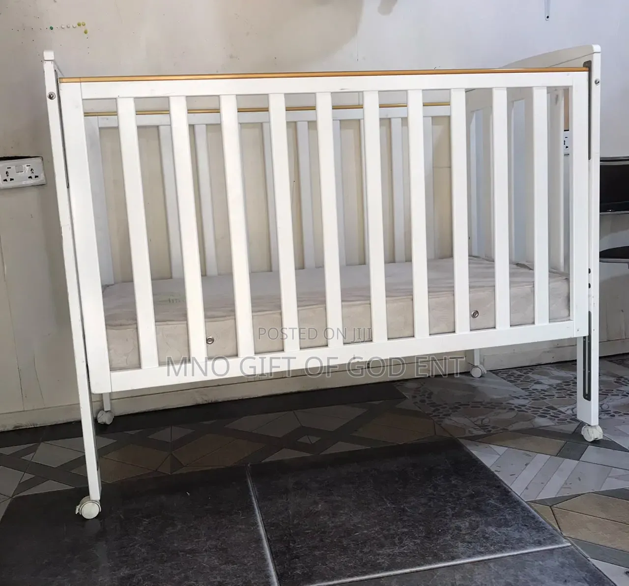 Childcare Bristol Cot +Mattress Package White From U. S.