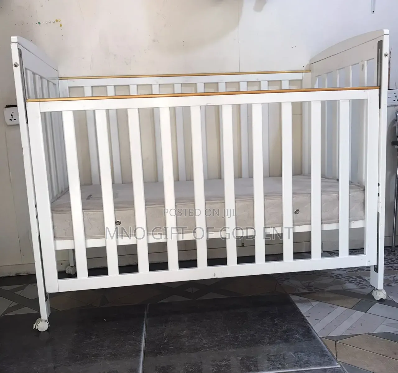 Childcare Bristol Cot +Mattress Package White From U. S.