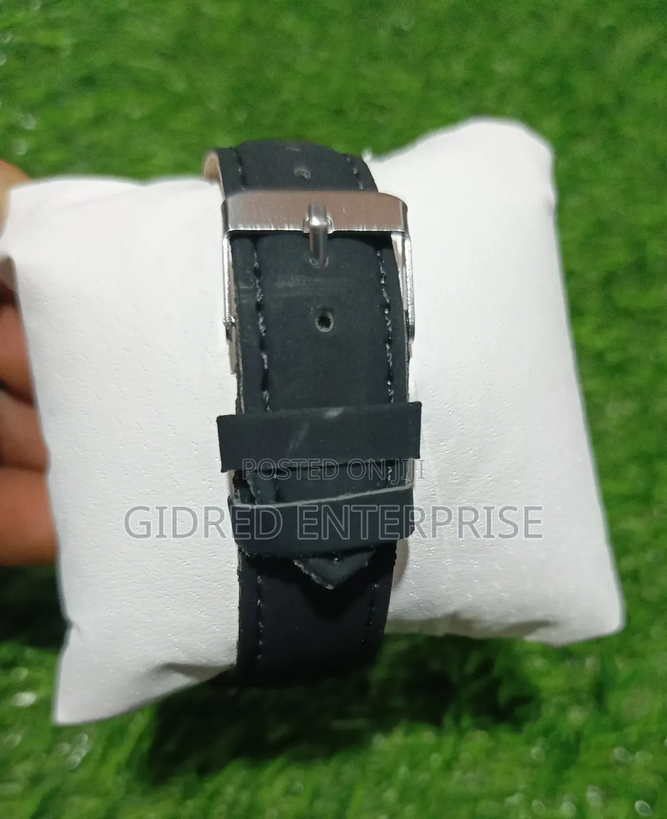 Black Leather Men's Business Casual Watch Set With Calendar ‎