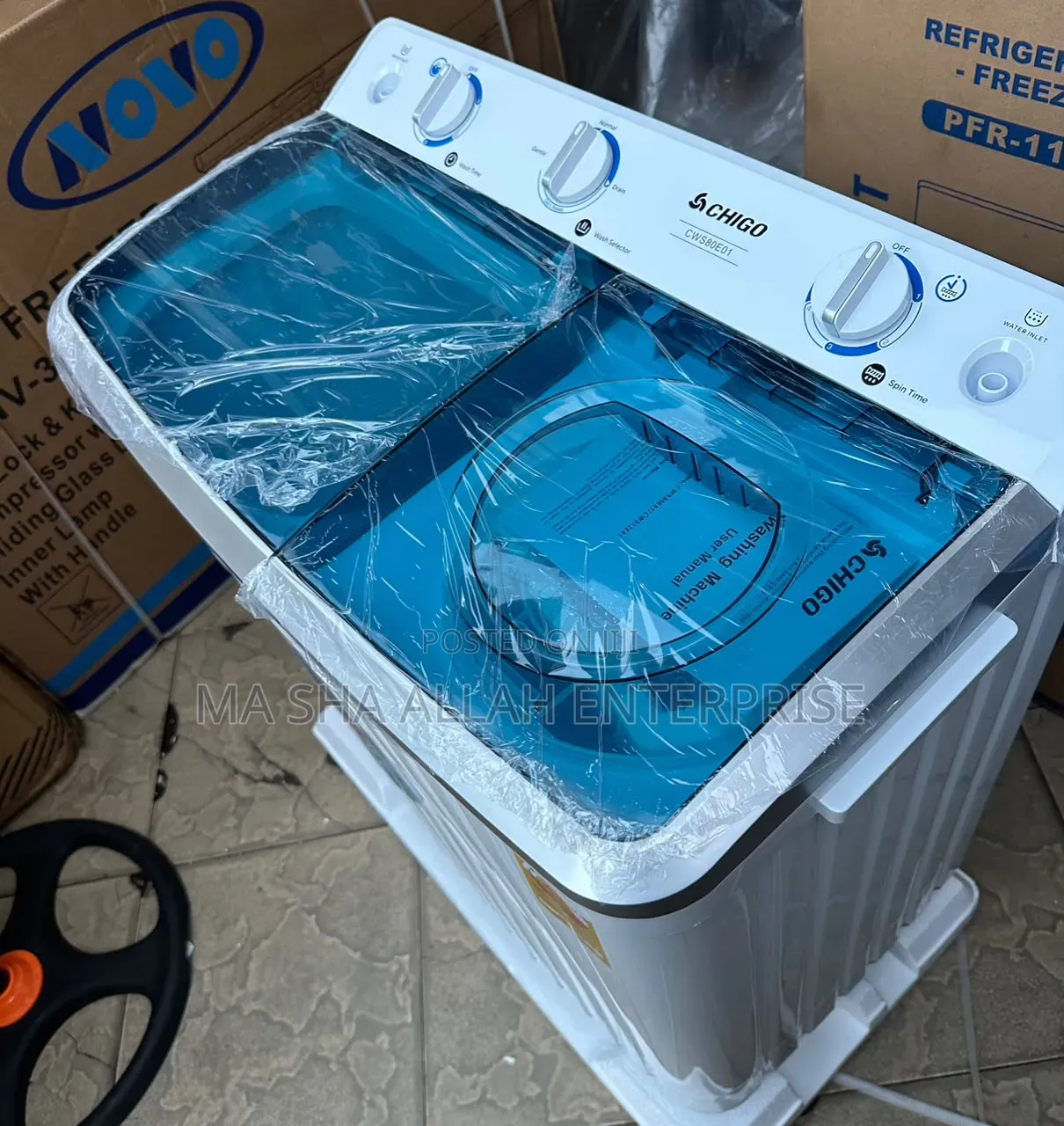 Powerful and QUALITATIVE 8KG Twin Tube Chigo Washing Machine