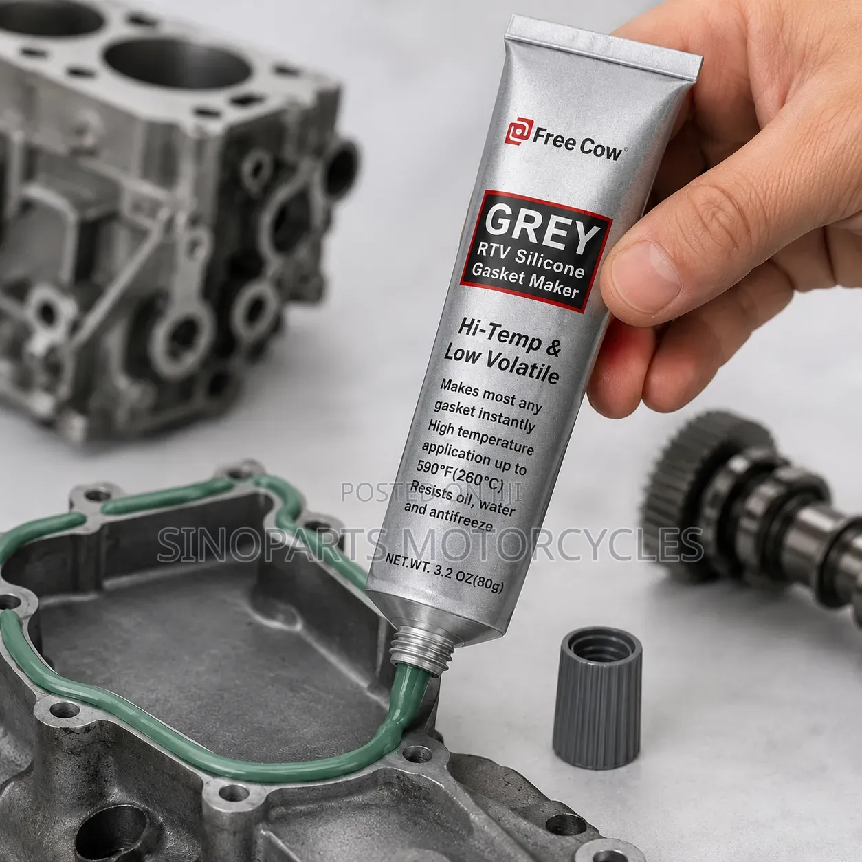 Grey RTV Silicone Gasket Maker for Engine Auto Repair