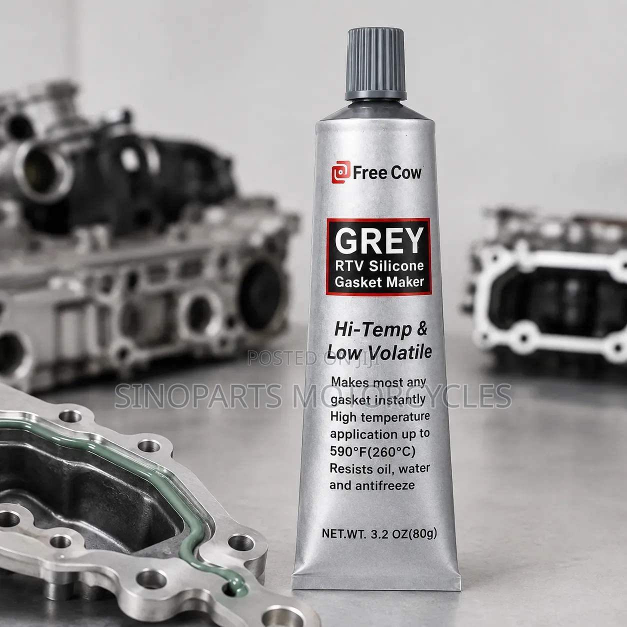 Grey RTV Silicone Gasket Maker for Engine Auto Repair