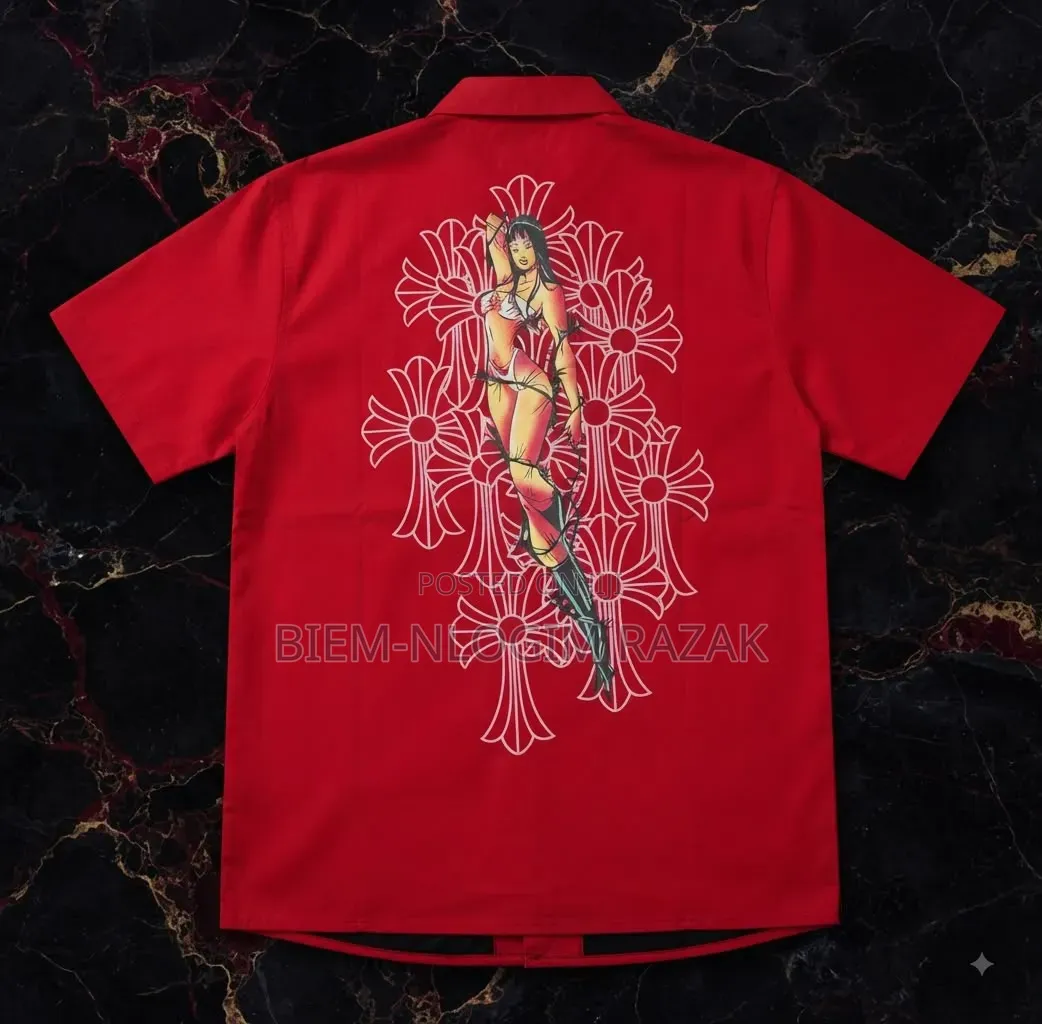 High Quality Thick N Heavy Chrome Heart Short Sleeves Shirts Available